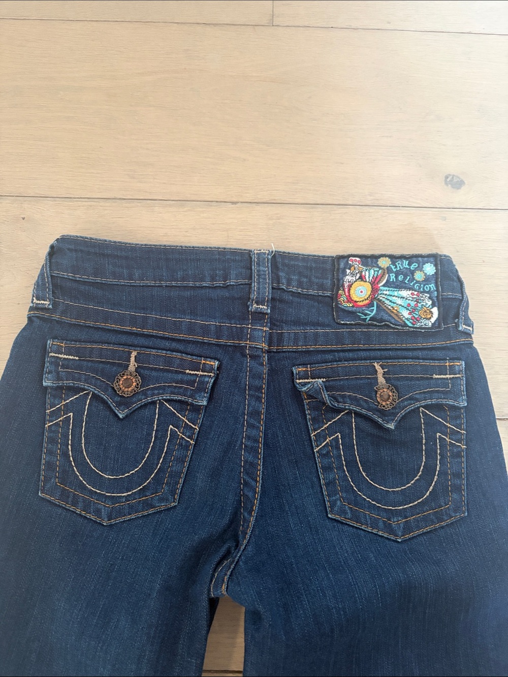 Dark Blue GIRLS True Religion Flared Jeans - Picture 3 of 8